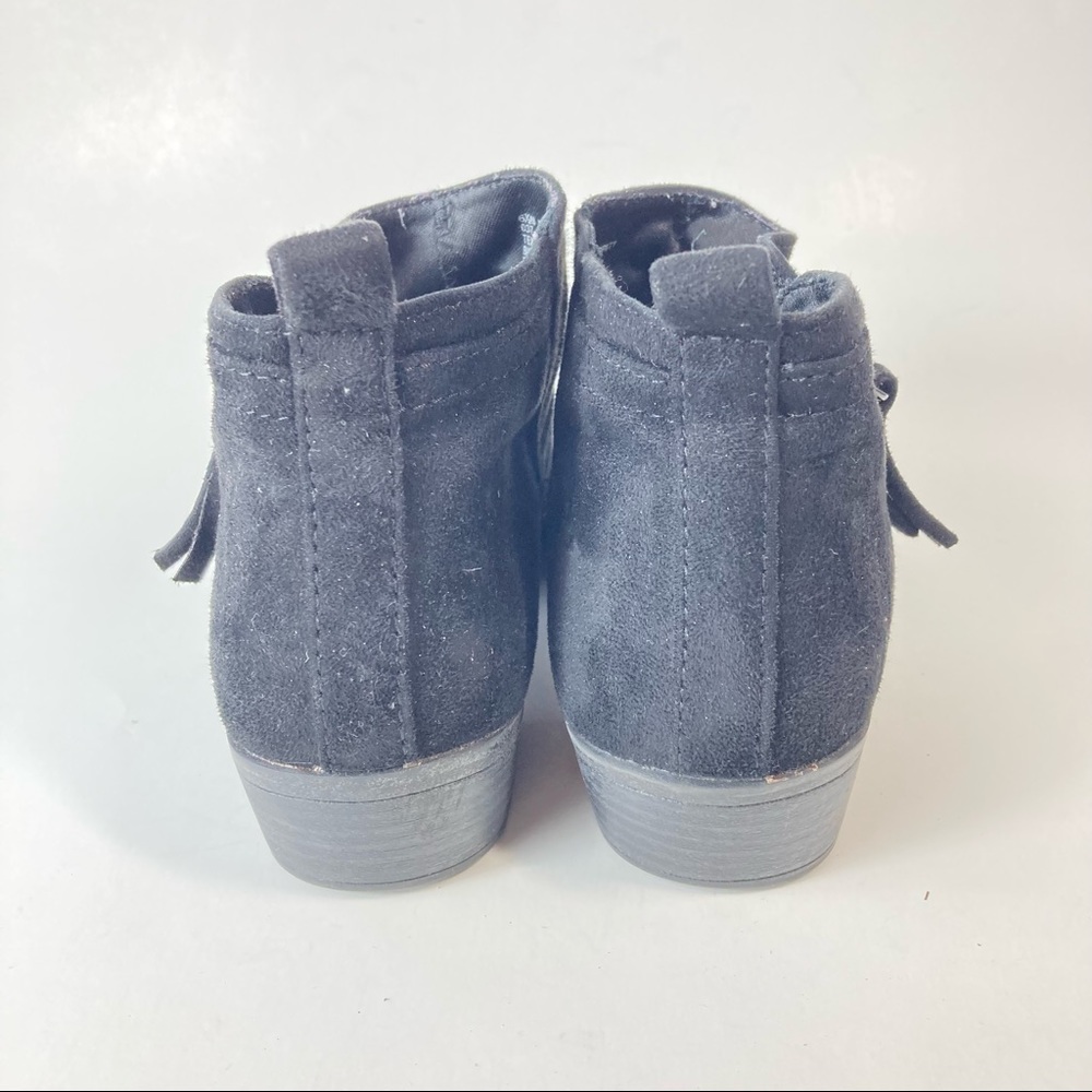 4/$25 Arizona Suede Black Zip Booties Size 6.5 - Picture 3 of 9
